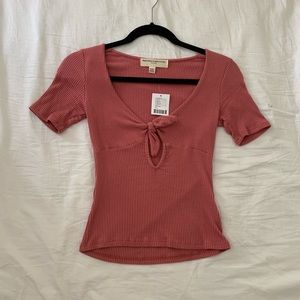 URBAN OUTFITTERS ribbed tie knot top